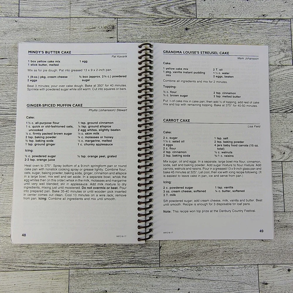 Johansson Family Cookbook 5 Generations Recipes 2017 Spiral Bound Heritage Kitch